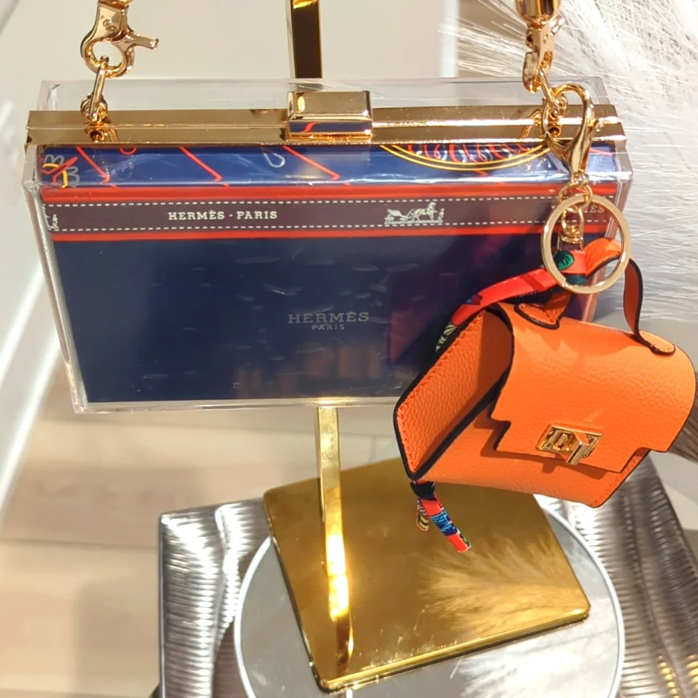Hermes Paper Shopping Bag UPCYCLED Novelty Clutch - Picture 3 of 10